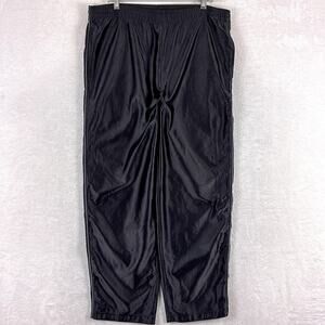 VTG Emerge Pants Men M Black Dazzle Basketball Shiny Silky Mesh Gym Workout Y2K